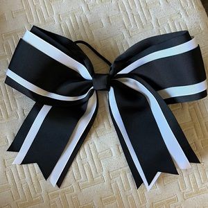Black and White Cheer Bow